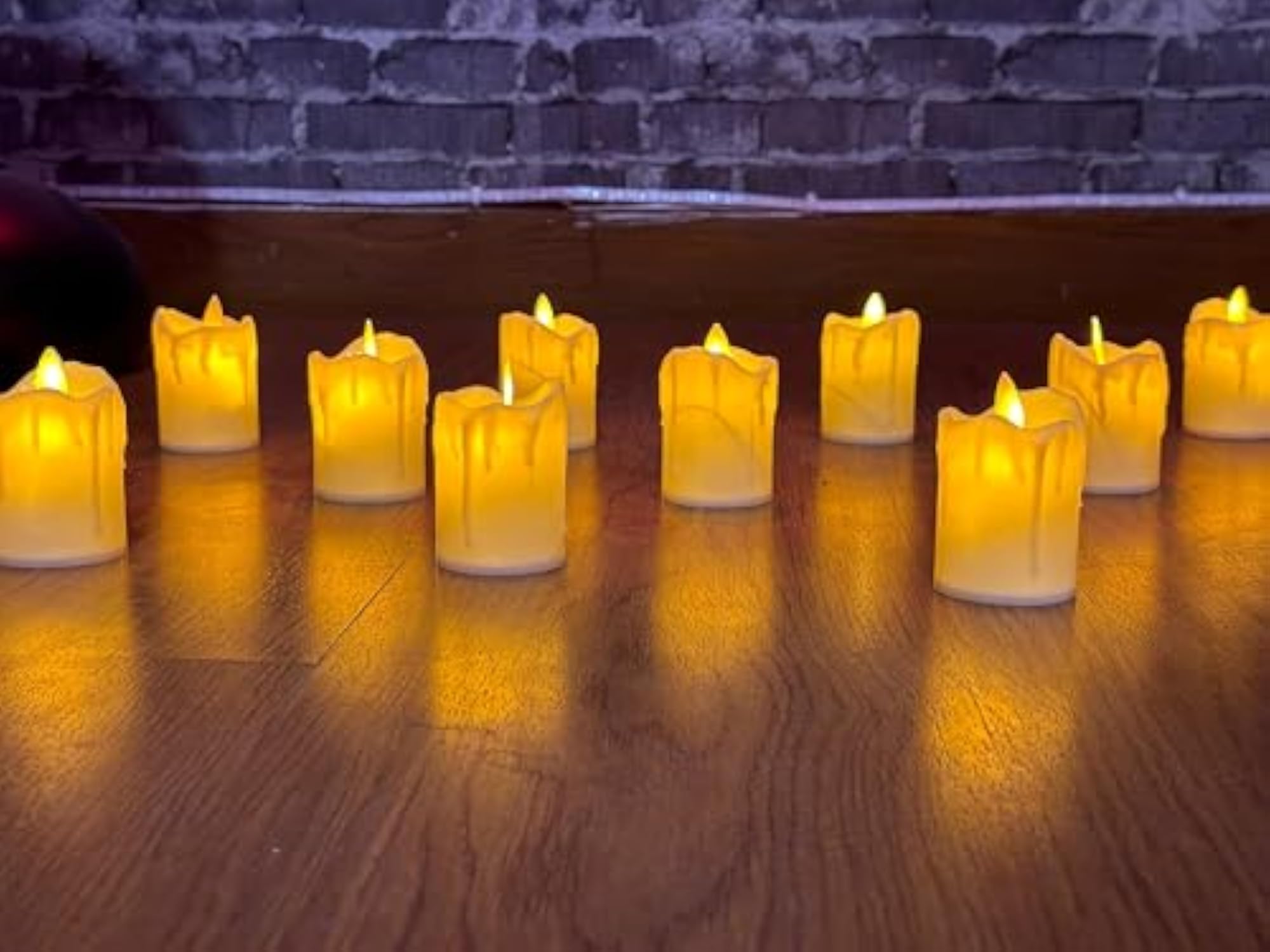 3 Pcs Acrylic Dancing Flame Led Tea Light Candle